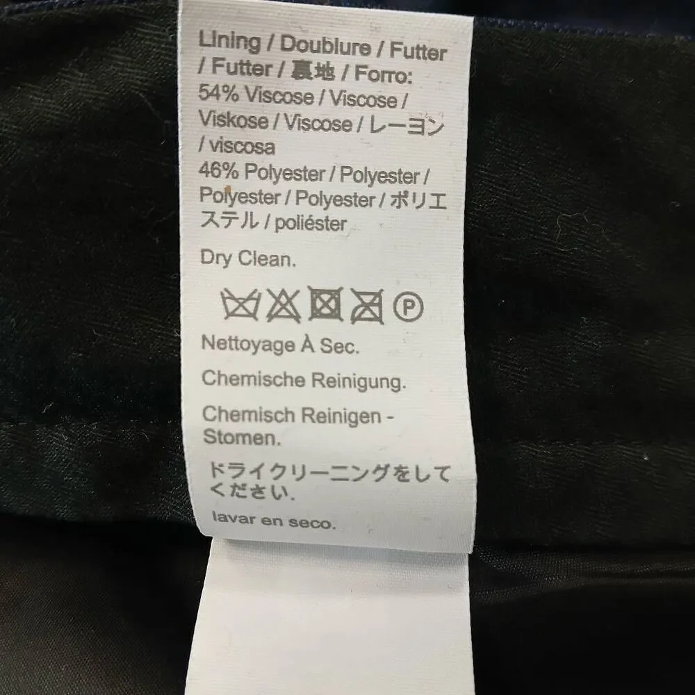 J.crew mens size 31 Ludlow four season fine wool pants blue window pane